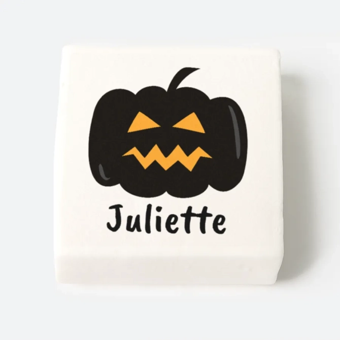 12 Guimauves Halloween personnalises - Citrouille 