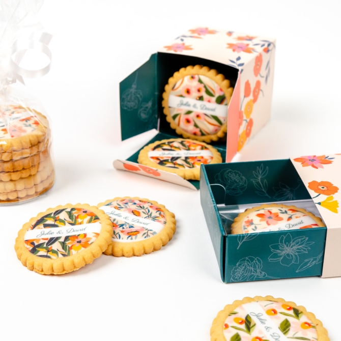 Biscuits personnaliss Collection Flore - 6 Biscuits 