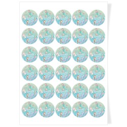 Disques Cupcake à personnaliser - Sirène Pastel. n°1
