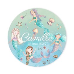 Disques Cupcake à personnaliser - Sirène Pastel. n°2