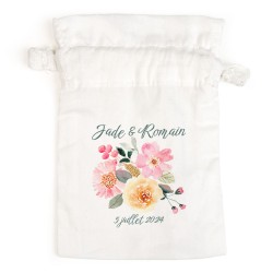 2 Pochons  personnaliser - Fleurs pastelles. n5