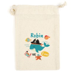 2 Pochons à personnaliser - Baleine Pirate. n°4