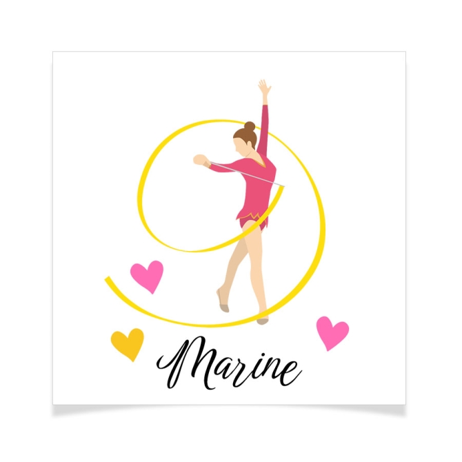 8 Tatouages à personnaliser - Gymnaste 