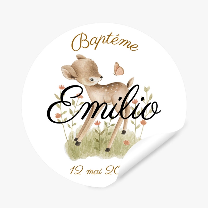 Etiquettes adhésives à personnaliser - Joli bois 