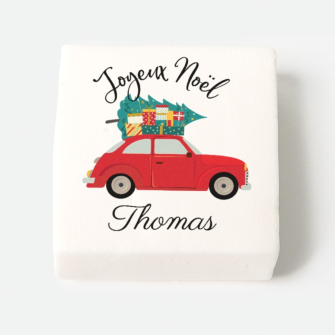 12 Guimauves personnalisées - Voiture de Noël 