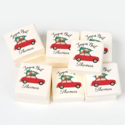 12 Guimauves personnalisées - Voiture de Noël. n°1