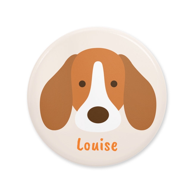 Badge à personnaliser - Chien Beagle 