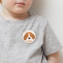 Badge à personnaliser - Chien Beagle. n°3