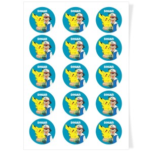 Disques Cupcake  personnaliser - Pokmon Sacha