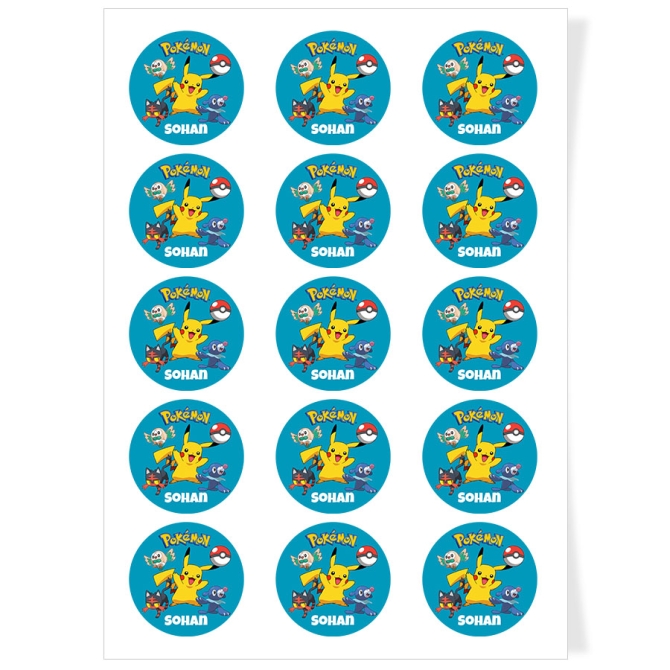 Disques Cupcake  personnaliser - Pokmon 