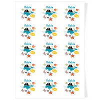 Disques Cupcake à personnaliser - Baleine Pirate
