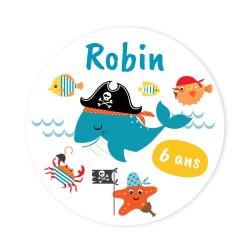 Disques Cupcake  personnaliser - Baleine Pirate. n2