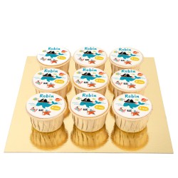 Disques Cupcake  personnaliser - Baleine Pirate. n3