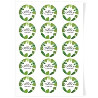 Disques Cupcake à personnaliser - Feuilles Tropicales