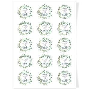Disques Cupcake  personnaliser - Baptme Colombe