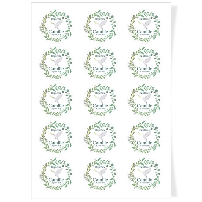 Disques Cupcake  personnaliser - Baptme Colombe 