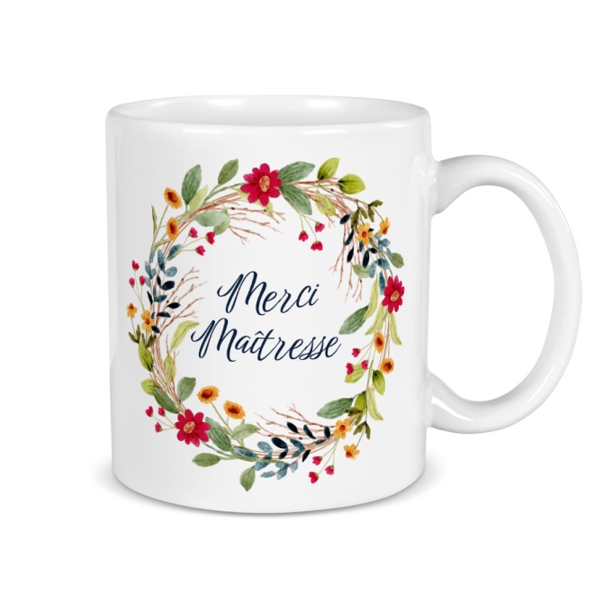 Mug  personnaliser - Merci Matresse Couronne 