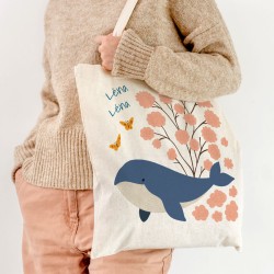 Tote bag  personnaliser -Baby Baleine. n2