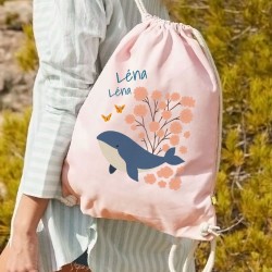 Sac d activits  personnaliser - Baby Baleine. n3