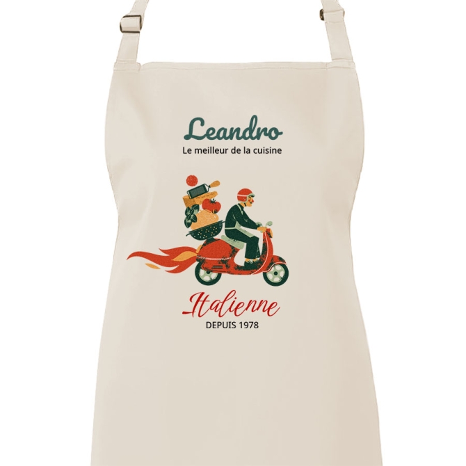 Tablier Adulte  personnaliser - Cuisine italienne 