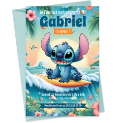 Invitation  personnaliser - Stitch Hawa. n1