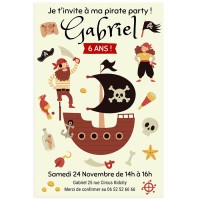 Invitation  personnaliser - Pirate