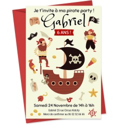 Invitation � personnaliser - Pirate. n�1