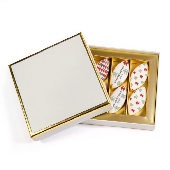 Coffret 6 Calissons personnalisés - Noël Sapin