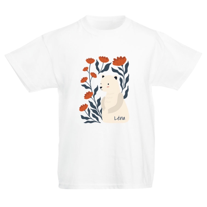 T-shirt à personnaliser - Ourson des Fleurs
