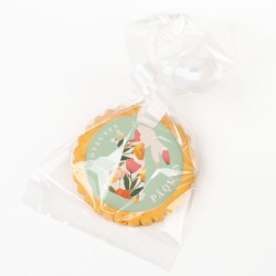 Biscuit personnalis� - Lapin Fleurs de P�ques. n�4