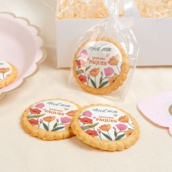 Biscuit personnalis� - Fleurs de P�ques. n�1