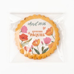 Biscuit personnalis� - Fleurs de P�ques. n�3