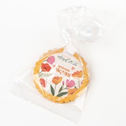 Biscuit personnalis� - Fleurs de P�ques. n�4