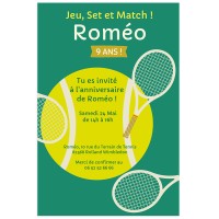 Invitation � personnaliser - Tennis