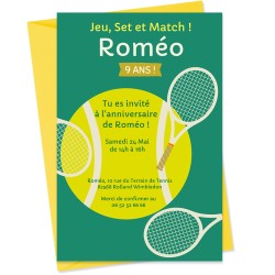Invitation � personnaliser - Tennis. n�1