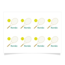 8 Tatouages � personnaliser - Tennis. n�1