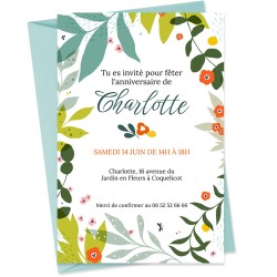 Invitation � personnaliser -  Bloom. n�1