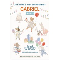 Invitation � personnaliser -  La f�te des animaux