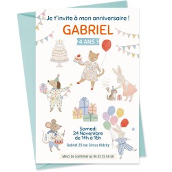 Invitation � personnaliser -  La f�te des animaux. n�1