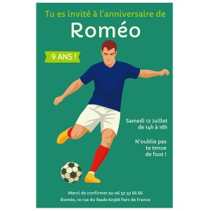 Invitation � personnaliser - Foot
