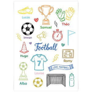 Planche de tatouages � personnaliser - Foot color