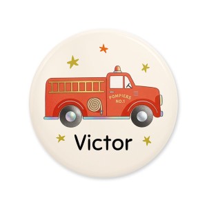 Badge à personnaliser - Camion de pompier