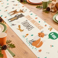 Chemin de table � personnaliser - Animaux de la for�t
