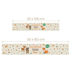Chemin de table � personnaliser - Animaux de la for�t. n�1