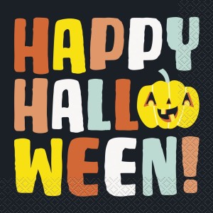 16 Serviettes Happy Halloween Citrouille