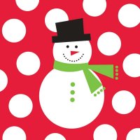 100 Serviettes Snowman Fun