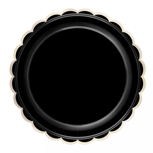 Grande Bote  Fte Festonnes Noir et Or 