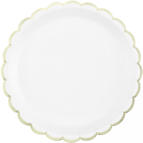 Bote  Fte Festonnes Blanc et Or 