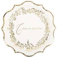 Thème anniversaire Communion Jolis Brins Blanc/Or pour l'anniversaire de votre enfant