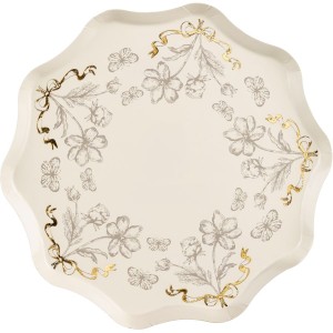 lgance Florale Beige et Vert